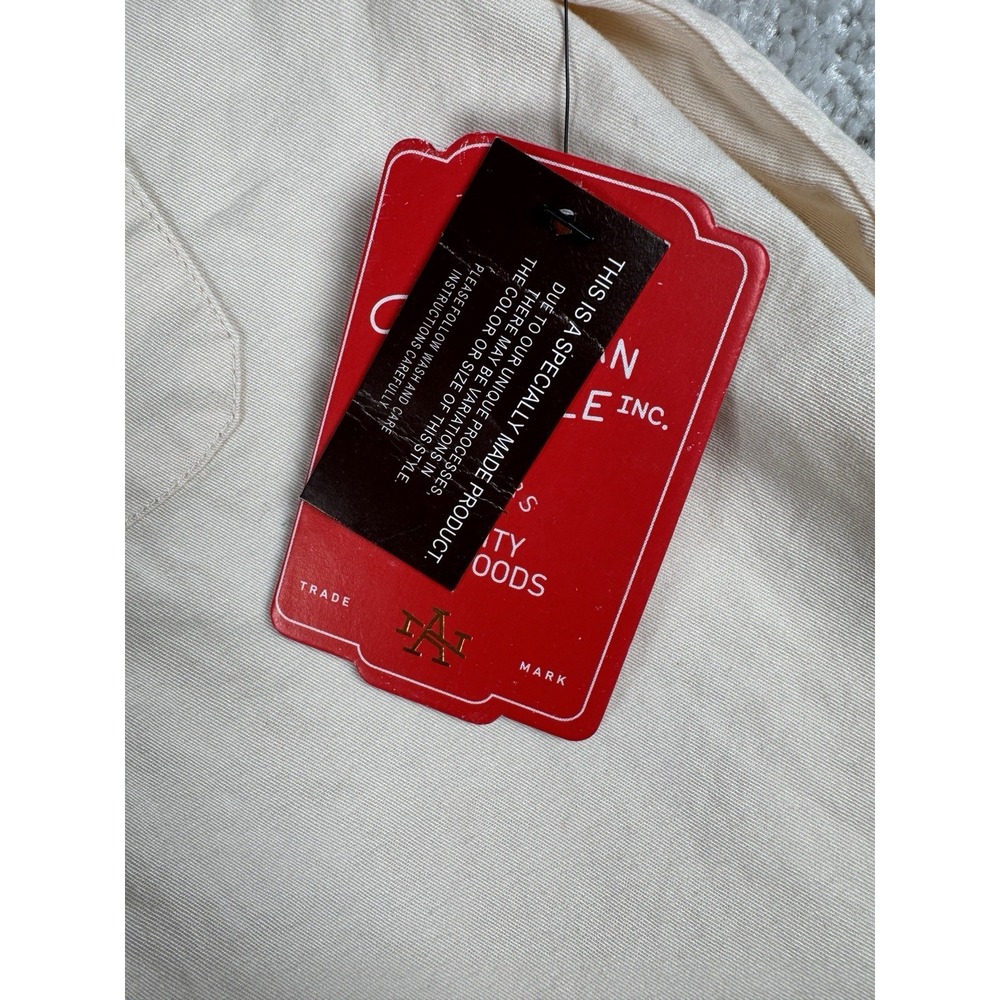 Coca Cola American Needle Shirt Coke Long Sleeve Collared L Creme Embroidered - Picture 10 of 16